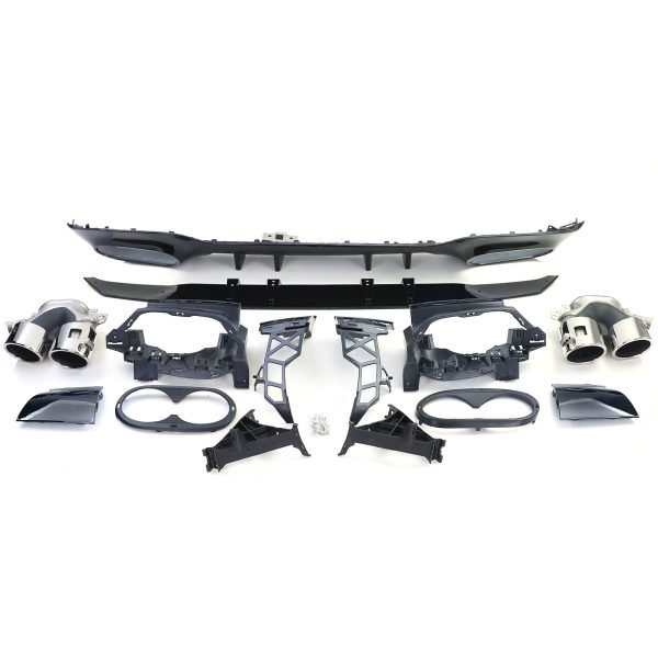 Sport rear diffuser with chrome tailpipes for MERCEDES A-CLASS W177 - Slika 8