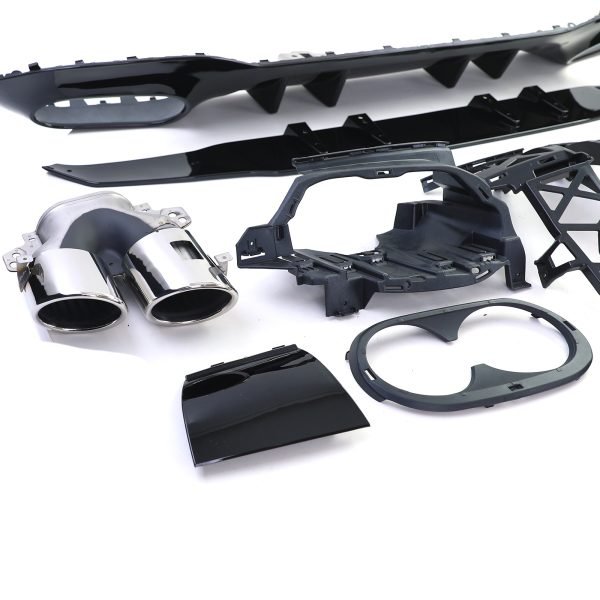 Sport rear diffuser with chrome tailpipes for MERCEDES A-CLASS W177 - Slika 2
