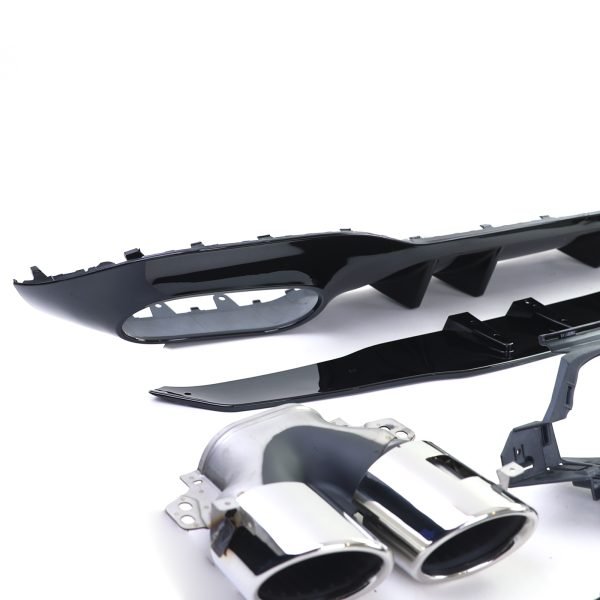 Sport rear diffuser with chrome tailpipes for MERCEDES A-CLASS W177 - Slika 4