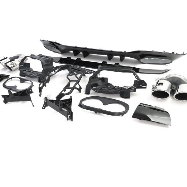 Sport rear diffuser with chrome tailpipes for MERCEDES A-CLASS W177 - Slika 7