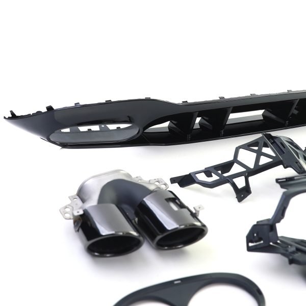 Sport rear diffuser with black tailpipes for MERCEDES A-CLASS W177 - Slika 5