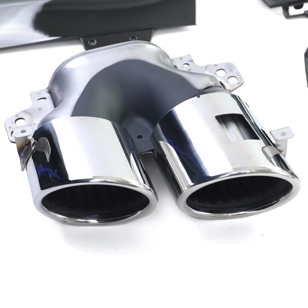 Sport gloss black rear diffuser with chrome tailpipes for MERCEDES CLA C118/X118 - Slika 3