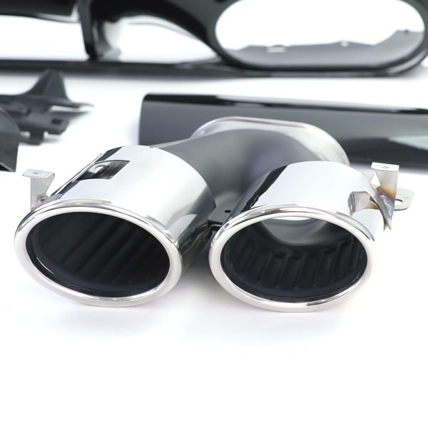 Sport gloss black rear diffuser with chrome tailpipes for MERCEDES CLA C118/X118 - Slika 4