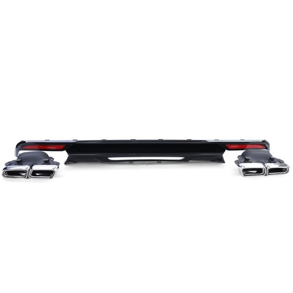 Sport rear diffuser with chrome tailpipes for MERCEDES S-CLASS W222 - Slika 2