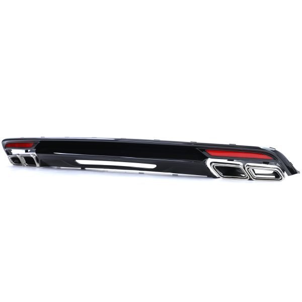Sport rear diffuser with chrome tailpipes for MERCEDES S-CLASS W222 - Slika 7
