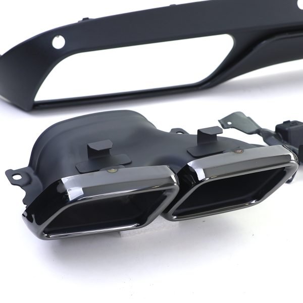 Sport rear diffuser with black tailpipes for MERCEDES C-CLASS W205 - Slika 3