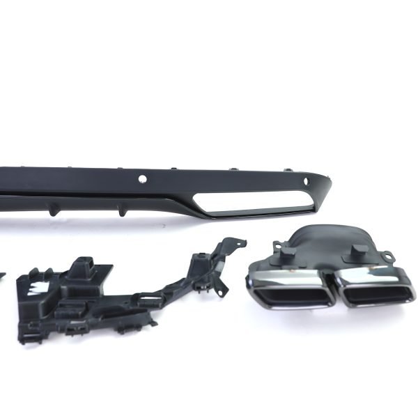 Sport rear diffuser with black tailpipes for MERCEDES C-CLASS W205 - Slika 6