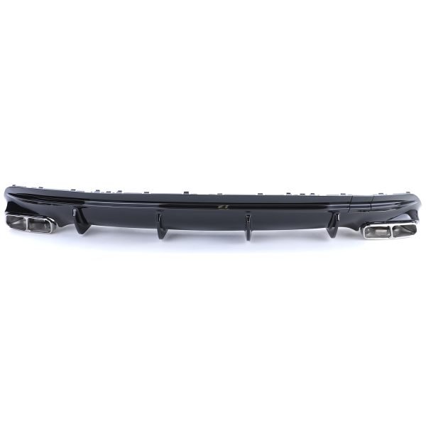 Sport gloss black rear diffuser with chrome tailpipes for MERCEDES CLA C117 - Slika 6