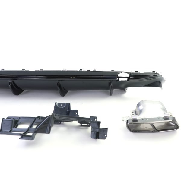 Sport rear diffuser with gloss blakc tailpipes for MERCEDES CLA C117 - Slika 4