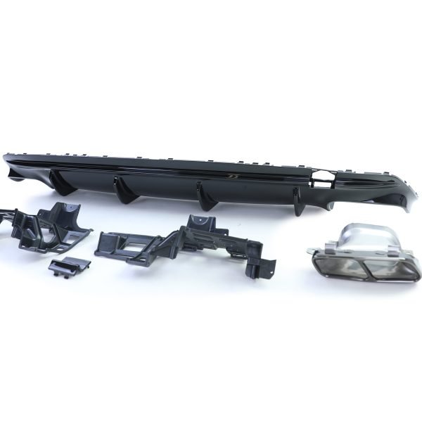 Sport rear diffuser with gloss blakc tailpipes for MERCEDES CLA C117 - Slika 6