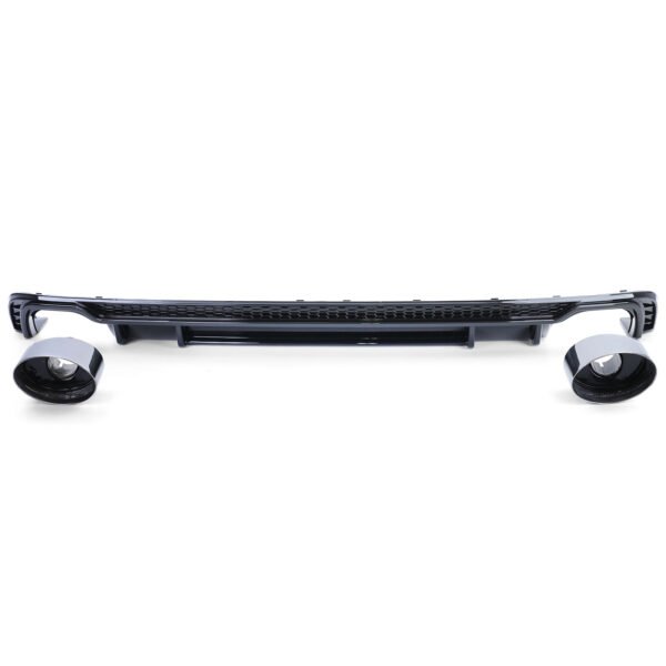Sport gloss black rear diffuser with exhaust tailpipes for AUDI A4 B9 - Slika 2