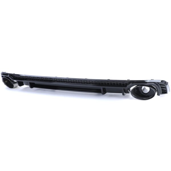 Sport gloss black rear diffuser with exhaust tailpipes for AUDI A4 B9 - Slika 3