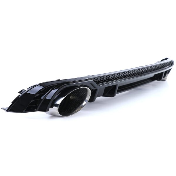 Sport gloss black rear diffuser with exhaust tailpipes for AUDI A4 B9 - Slika 4