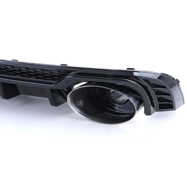 Sport gloss black rear diffuser with exhaust tailpipes for AUDI A4 B9 - Slika 6
