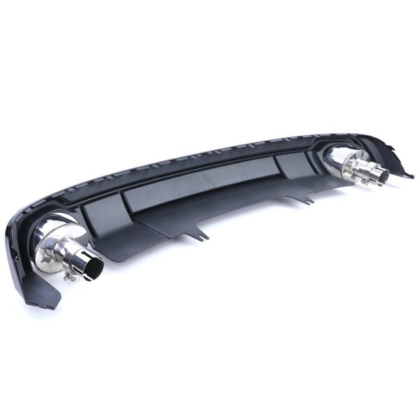 Sport gloss black rear diffuser with exhaust tailpipes for AUDI A4 B9 - Slika 7