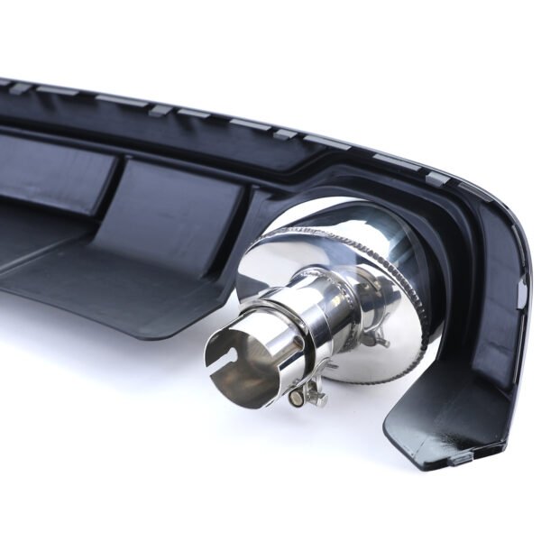 Sport gloss black rear diffuser with exhaust tailpipes for AUDI A4 B9 - Slika 8