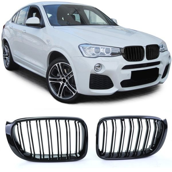 Performance gloss black grilles for BMW X3 F25 X4 F26