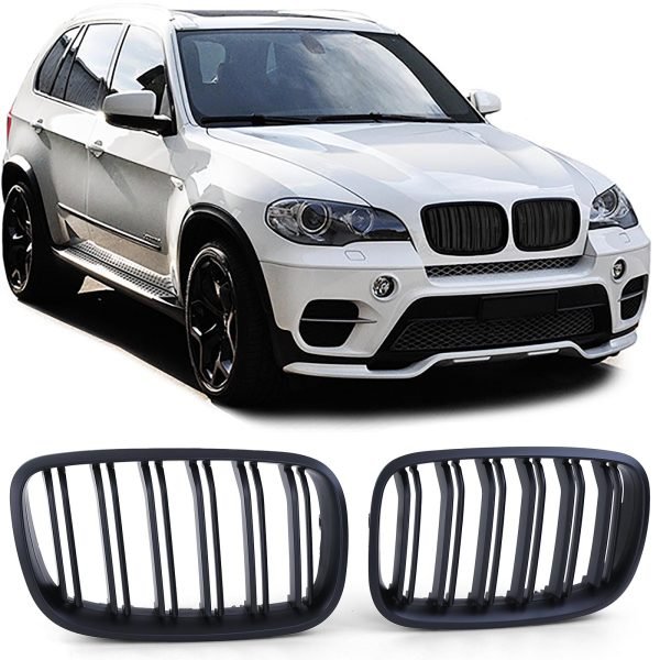 Performance matt black grilles for BMW X5 E70 and X6 E71