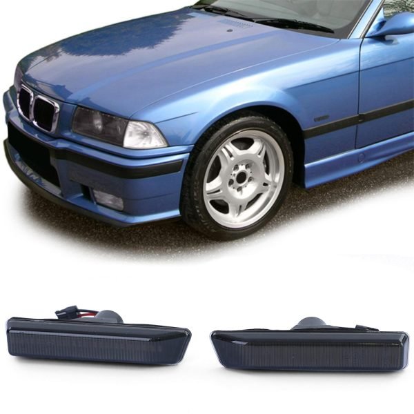 LED black smoke side indicators for BMW 3 SERIES E36 and X5 E53