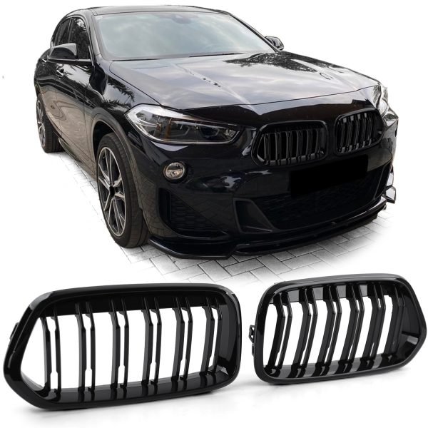 Performance gloss black grilles for BMW X2 F39