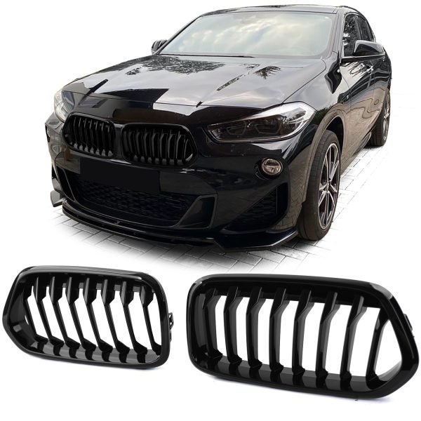 Performance gloss black grilles for BMW X2 F39
