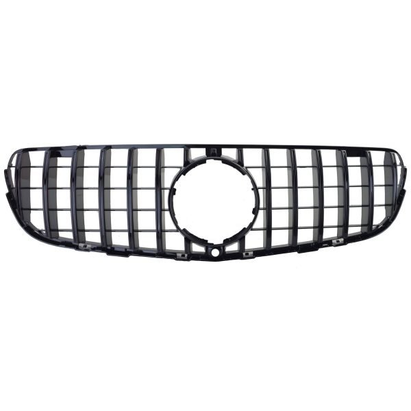 Sport gloss black front grille for MERCEDES GLC X253 - Slika 2