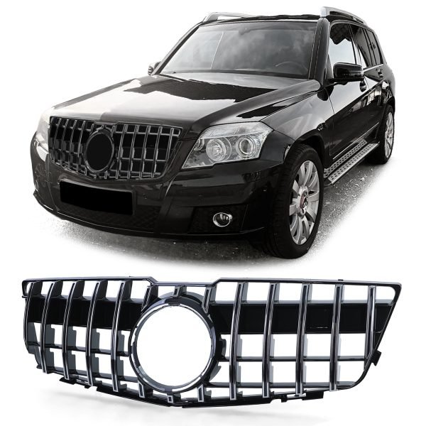 Sport black and chrome front grille for MERCEDES GLK X204