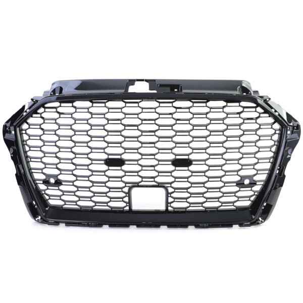 Sport gloss black honeycomb front grille for AUDI A3 8V - Slika 6