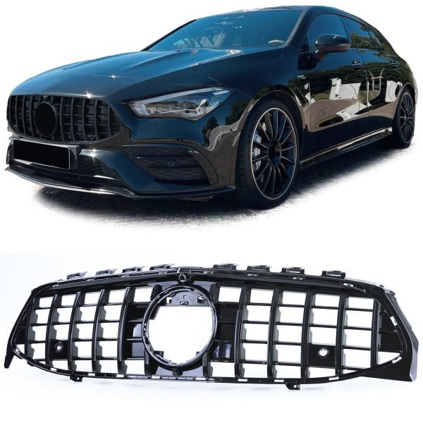 Sport gloss black front grille for MERCEDES CLA X118