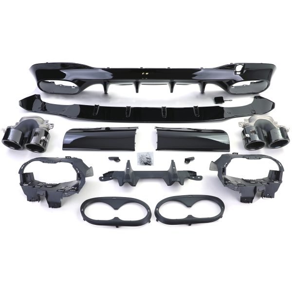 Sport rear diffuser with black tailpipes for MERCEDES CLA C118/X118 - Slika 2