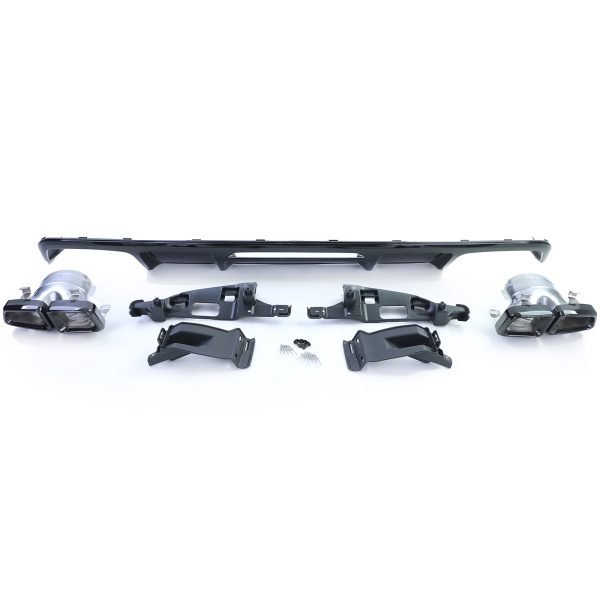 Sport rear diffuser with black tailpipes for MERCEDES CLS C218 - Slika 2