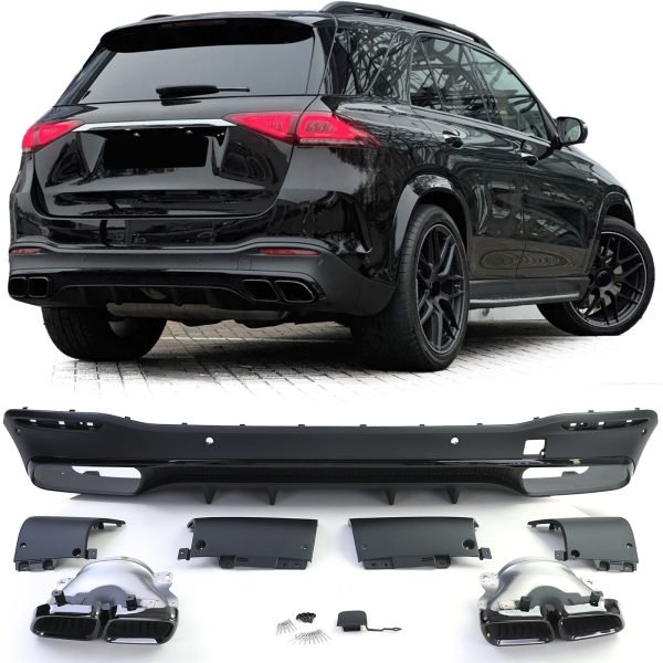 Sport rear diffuser with black tailpipes for MERCEDES GLE W167