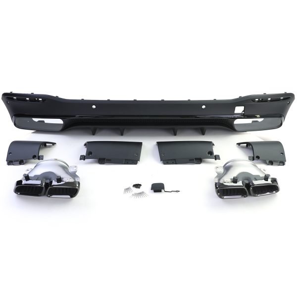 Sport rear diffuser with black tailpipes for MERCEDES GLE W167 - Slika 2