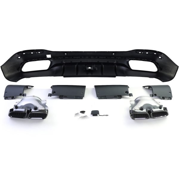 Sport rear diffuser with black tailpipes for MERCEDES GLE W167 - Slika 3