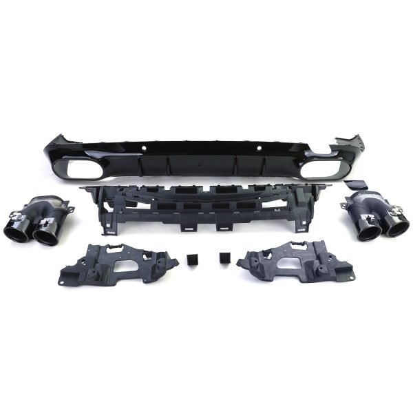 Sport rear diffuser with black tailpipes for MERCEDES CLS C257 - Slika 2