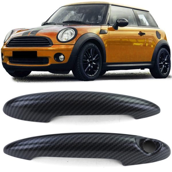 Carbon look door handle cover for MINI R55 R56 R57 R58 R59 R60 R61
