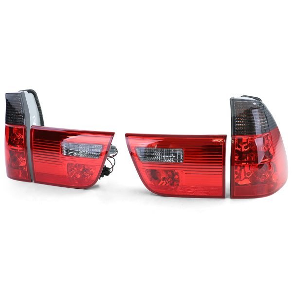 Clear glass black smoke tail lights for BMW X5 E53 - Slika 2