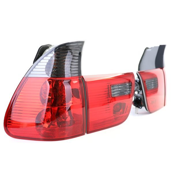 Clear glass black smoke tail lights for BMW X5 E53 - Slika 3