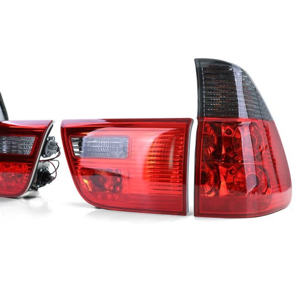 Clear glass black smoke tail lights for BMW X5 E53 - Slika 4