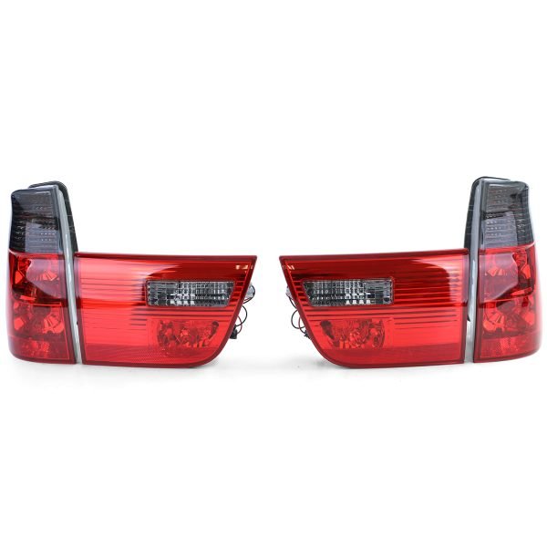 Clear glass black smoke tail lights for BMW X5 E53 - Slika 5
