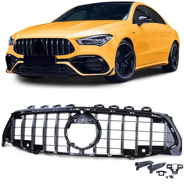 Sport black and chrome front grille for MERCEDES CLA C118/X118