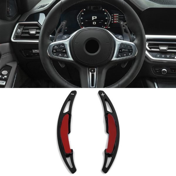 Black paddle shifters extensions for BMW X5M F85 and X6M F8