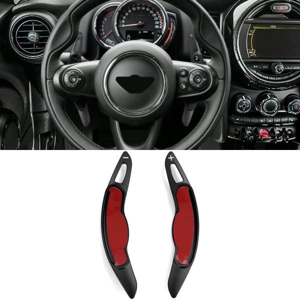 Black aluminum paddle shifter extensions for MINI Clubman F54 and Countryman F60