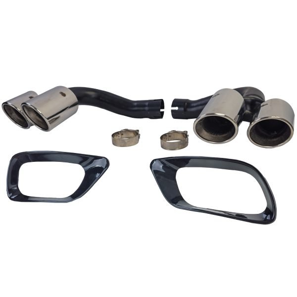 Chrome double-pipe exhaust pipes for BMW X6 E71 - Slika 2