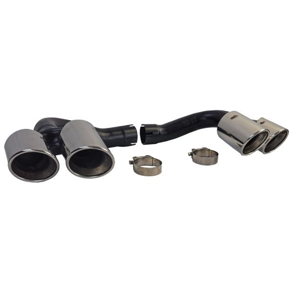 Chrome double-pipe exhaust pipes for BMW X6 E71 - Slika 4