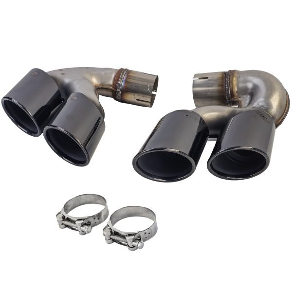 Black stainless steel tail pipes for BMW X5 G05 X6 G06 X7 G07 40i - Slika 2
