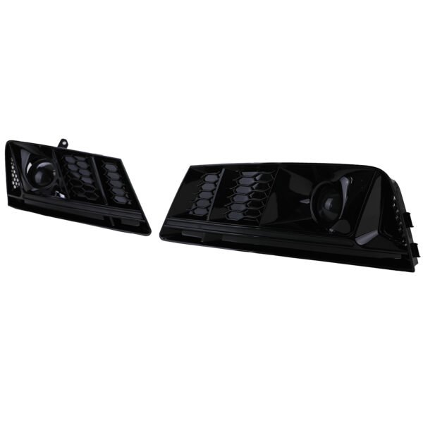 Gloss black honeycomb bumper grilles for AUDI A4 B9 - Slika 3