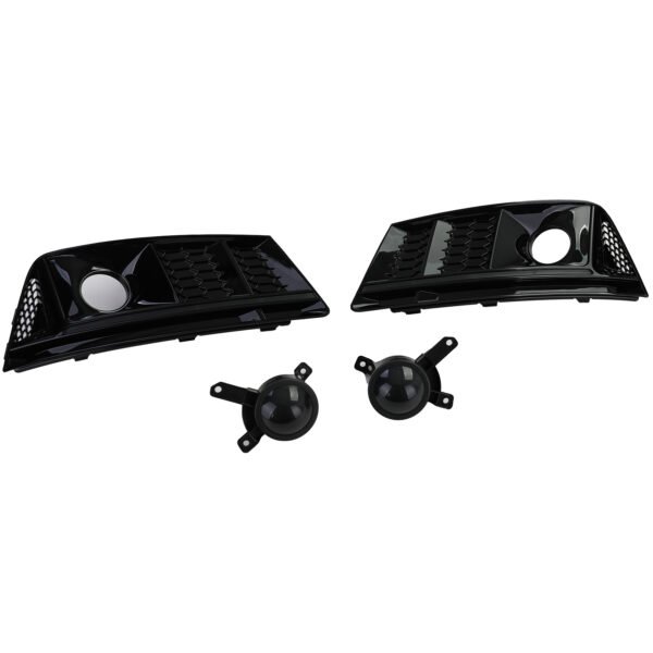 Gloss black honeycomb bumper grilles for AUDI A4 B9 - Slika 7