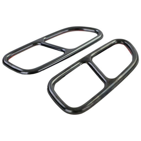 Black 4-pipe look exhaust tailpipe trims for MERCEDES SLK R171 - Slika 3