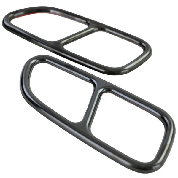 Black 4-pipe look exhaust tailpipe trims for MERCEDES SLK R171 - Slika 4